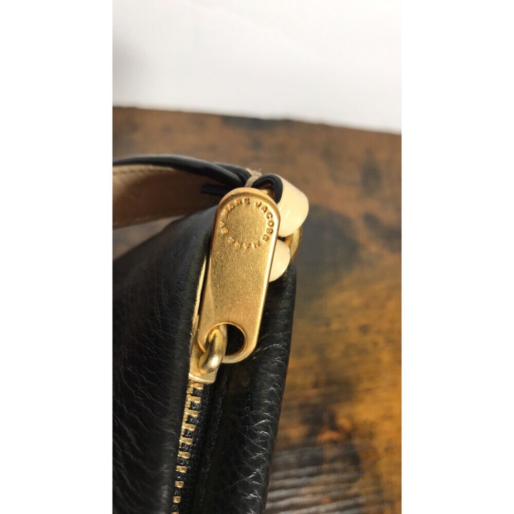 Marc Jacobs Womens Leather Crossbody Small Bag Black Beige Color block  Y2K - Picture 11 of 11